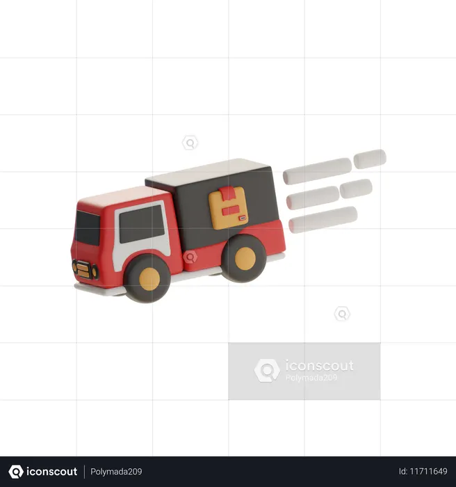 Caminhão de entrega  3D Icon