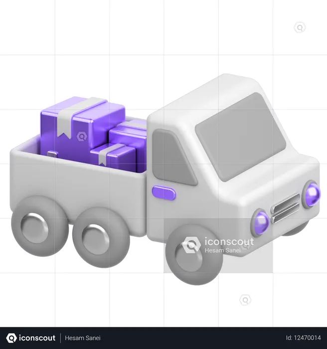 Caminhão de entrega  3D Icon