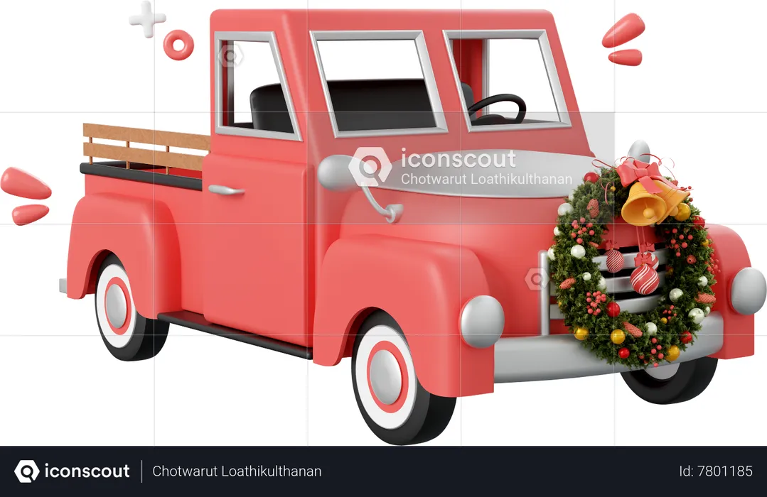 Caminhão de natal  3D Icon