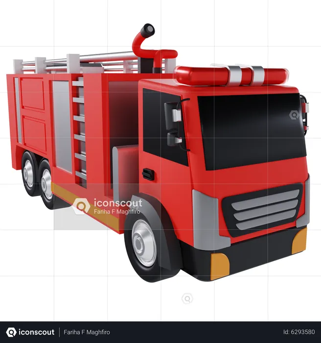 Caminhão de resgate de incêndio  3D Icon