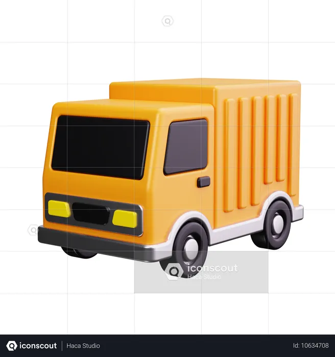 Camion avec cargaison  3D Icon