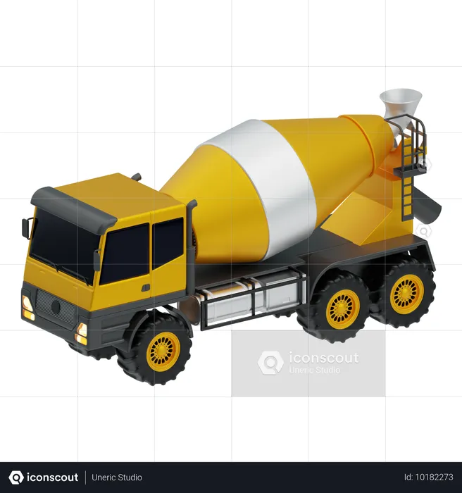 Camion malaxeur à béton  3D Icon