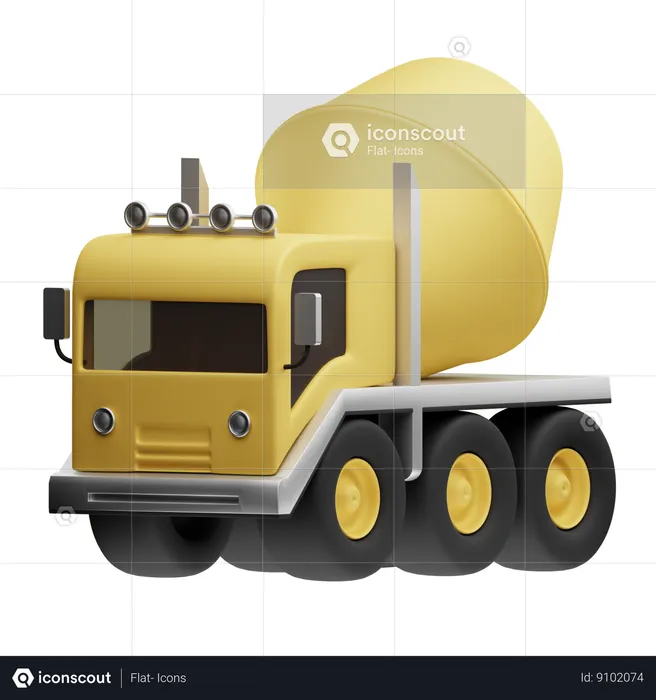 Camion de ciment  3D Icon