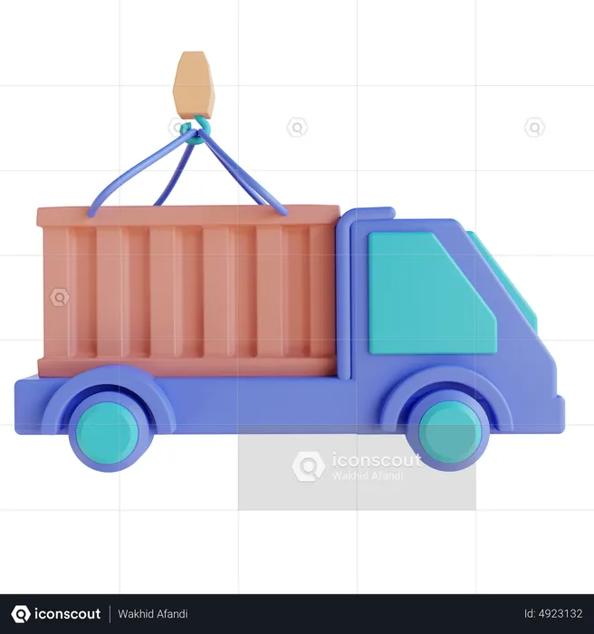 Camion porte-conteneurs  3D Icon