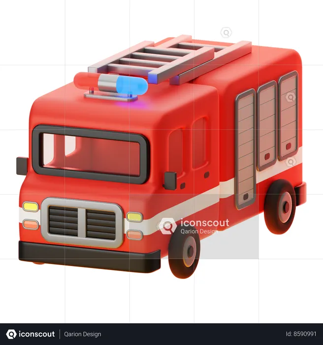 Camión de bomberos  3D Icon