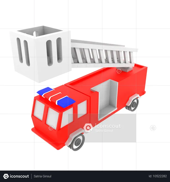 Camión de bomberos  3D Icon