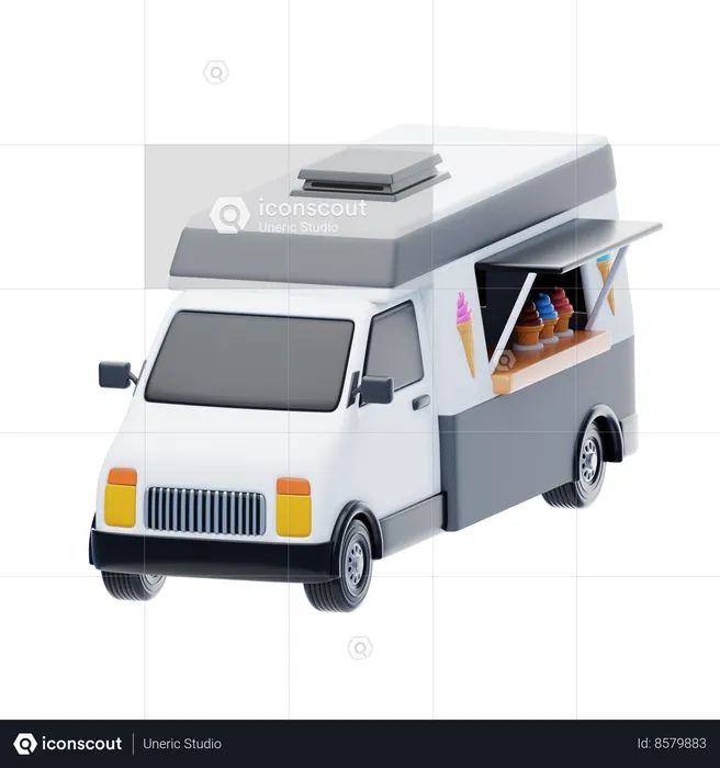 Camion de helados  3D Icon