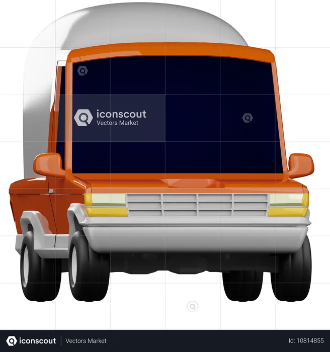 Camion de leche  3D Icon