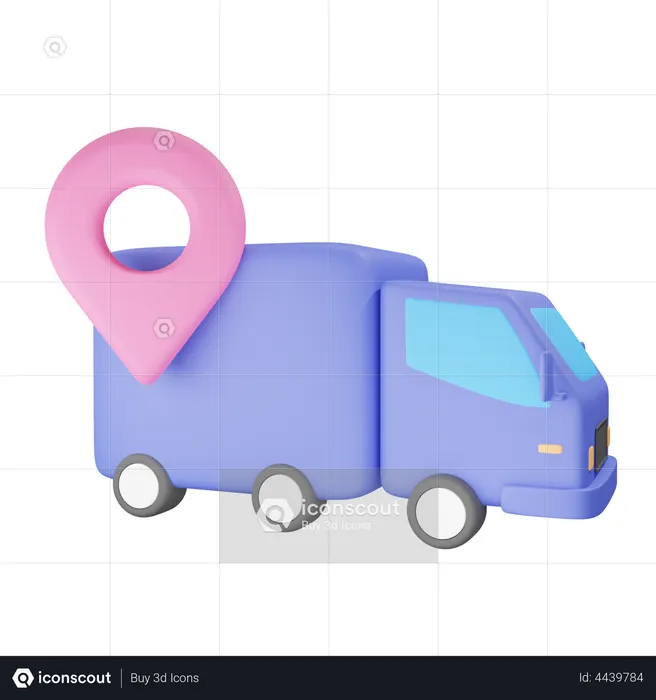 Emplacement du camion de livraison  3D Icon