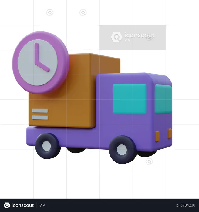 Heure du camion de livraison  3D Icon