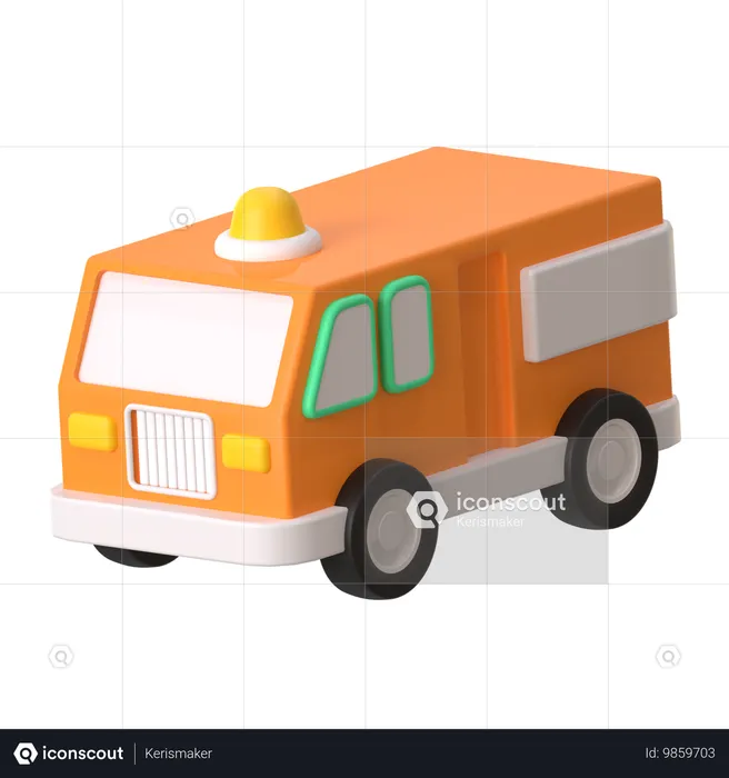 Camion de pompier  3D Icon