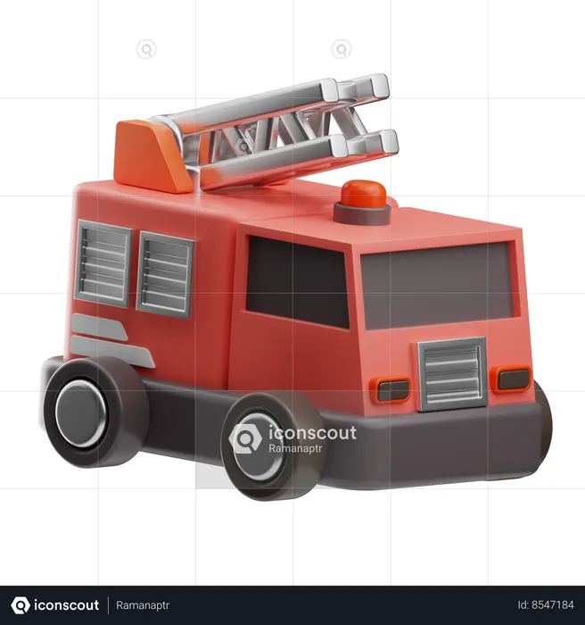 Camion de pompier  3D Icon