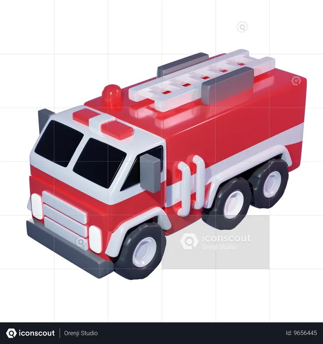 Camion de pompier  3D Icon