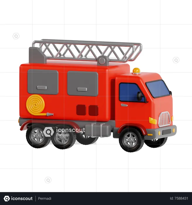 Camion de pompier  3D Icon