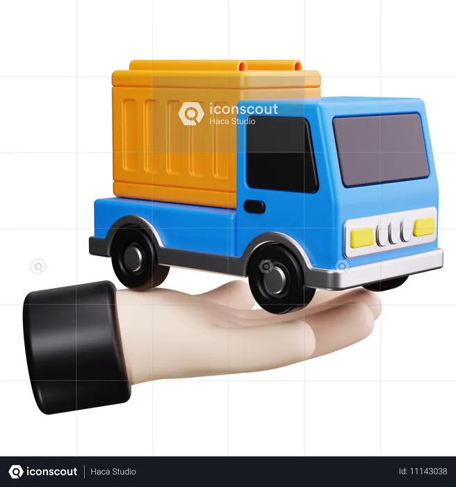 Camión de reparto  3D Icon