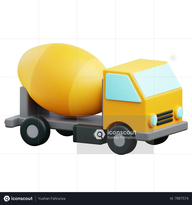 Camion malaxeur  3D Icon