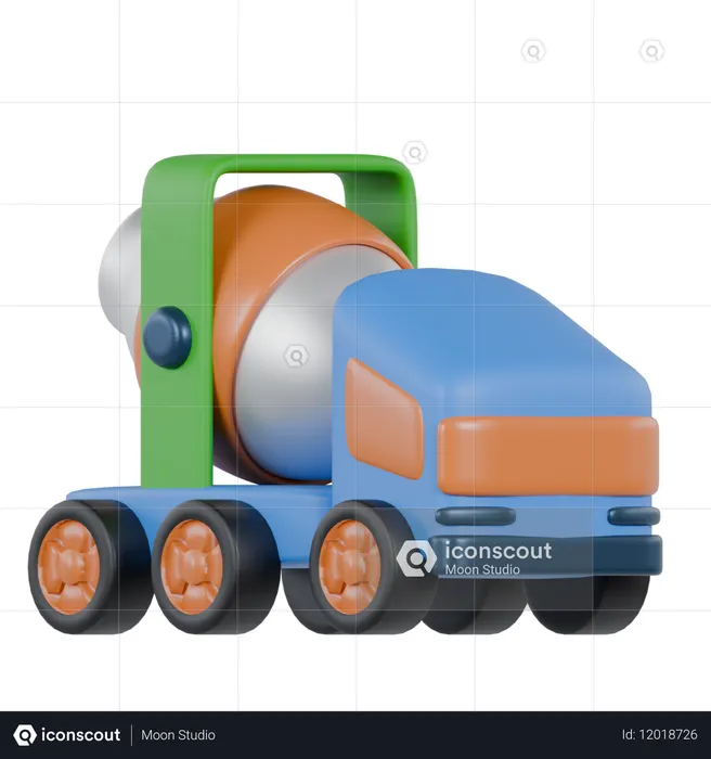 Camion de moulin  3D Icon