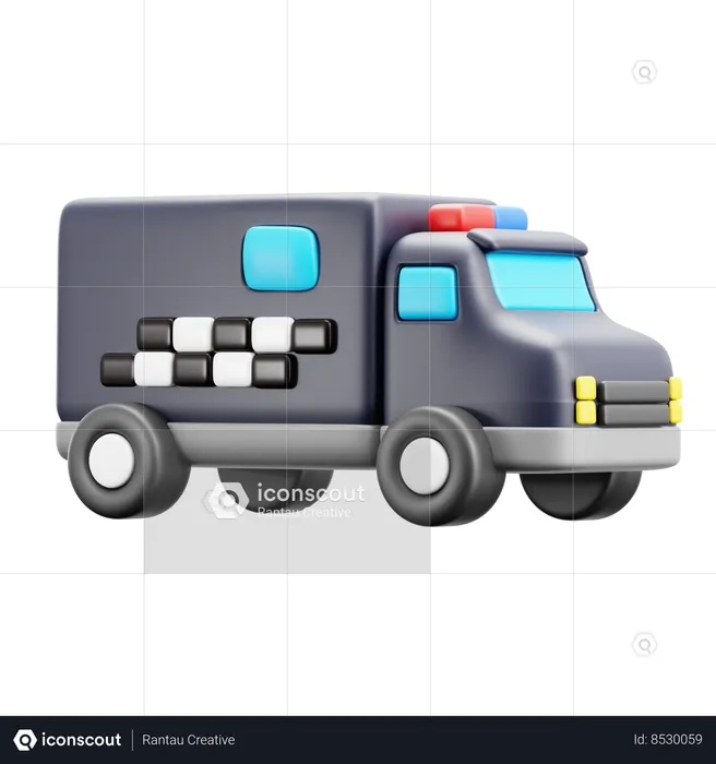 Camion de prison  3D Icon