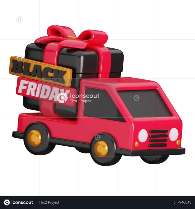 Camion de regalo  3D Icon