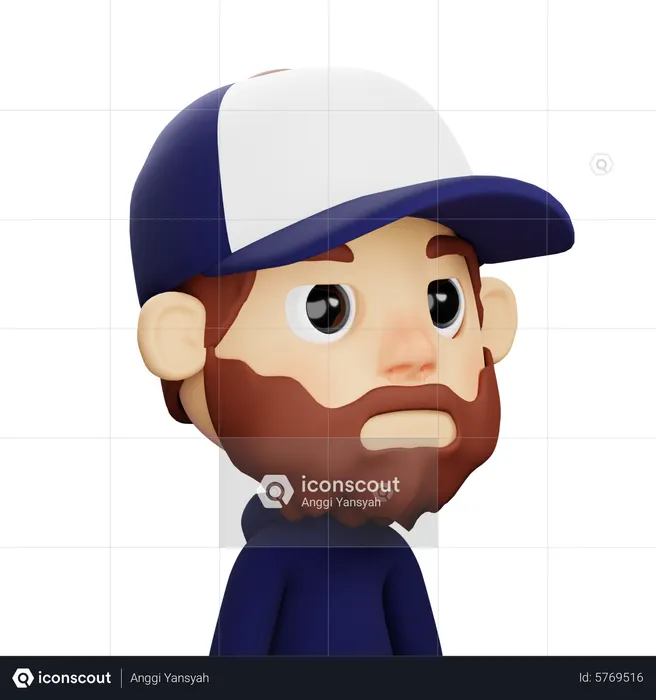 Homme camionneur  3D Icon