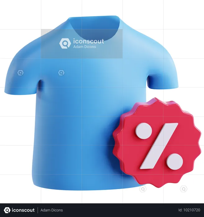 Camisa de descuento  3D Icon