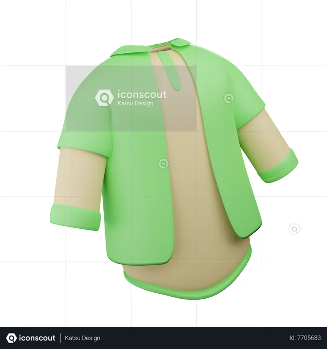 Camisa musulmana masculina  3D Icon