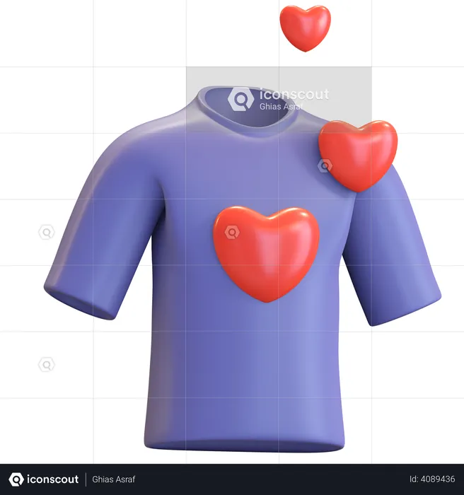 Camiseta de amor  3D Illustration