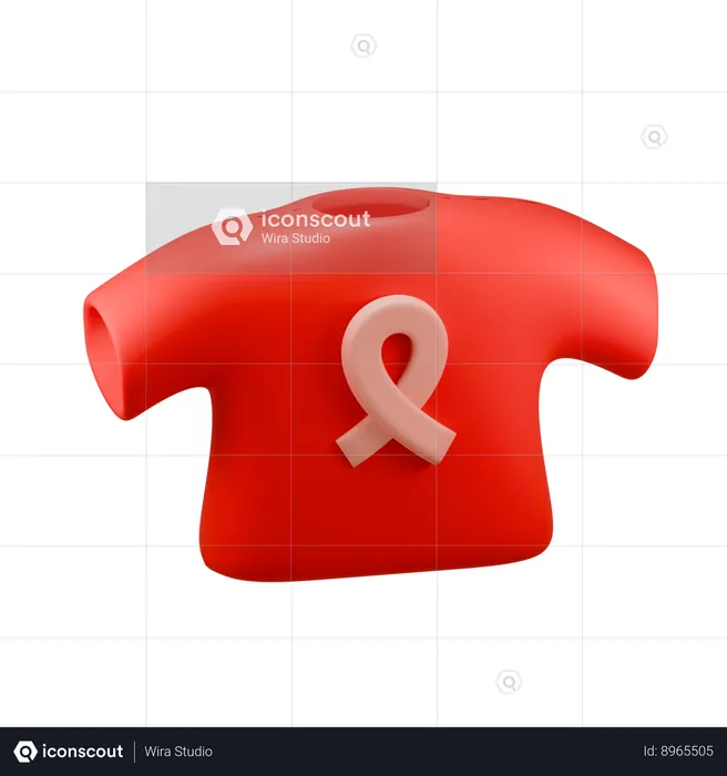 Camiseta de conscientização sobre o câncer  3D Icon