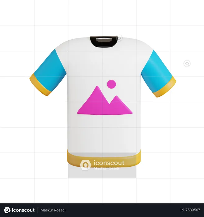 Camiseta estampada  3D Icon