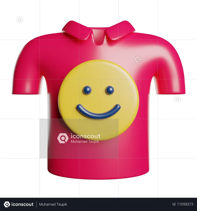 Camisa feliz  3D Icon