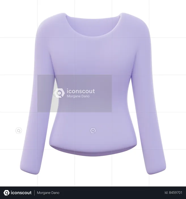 Camiseta de manga larga de las mujeres  3D Icon