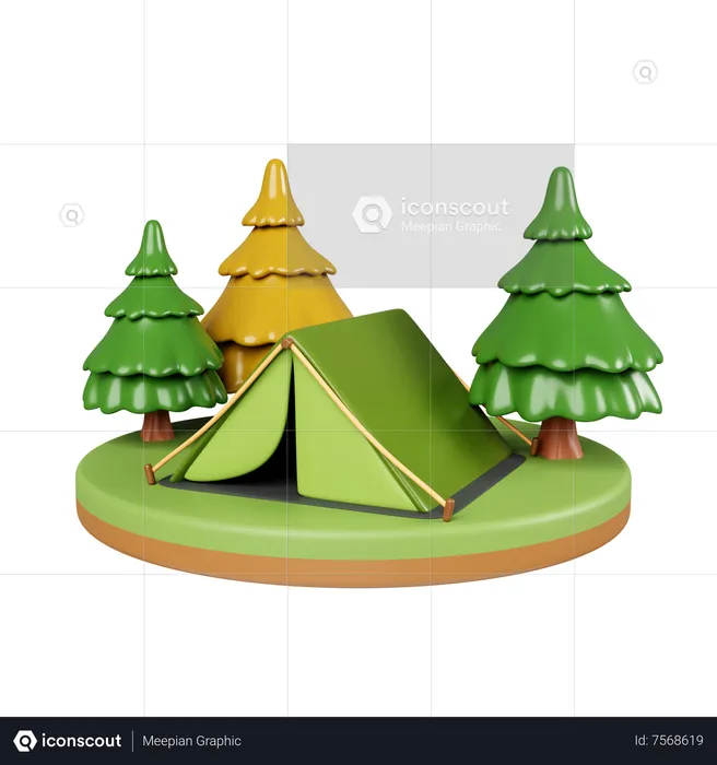 Camp  3D Icon