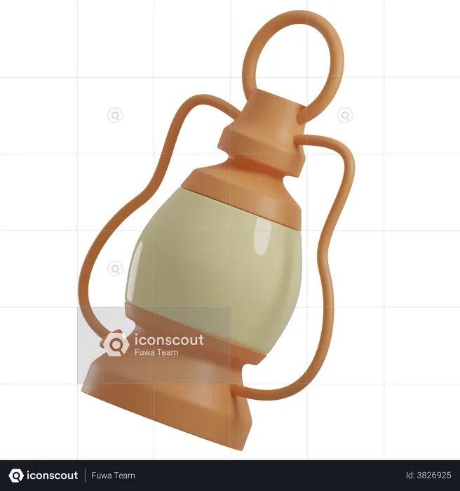 Camp Lantern  3D Illustration