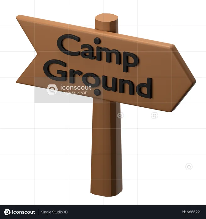 Camp Sign  3D Icon