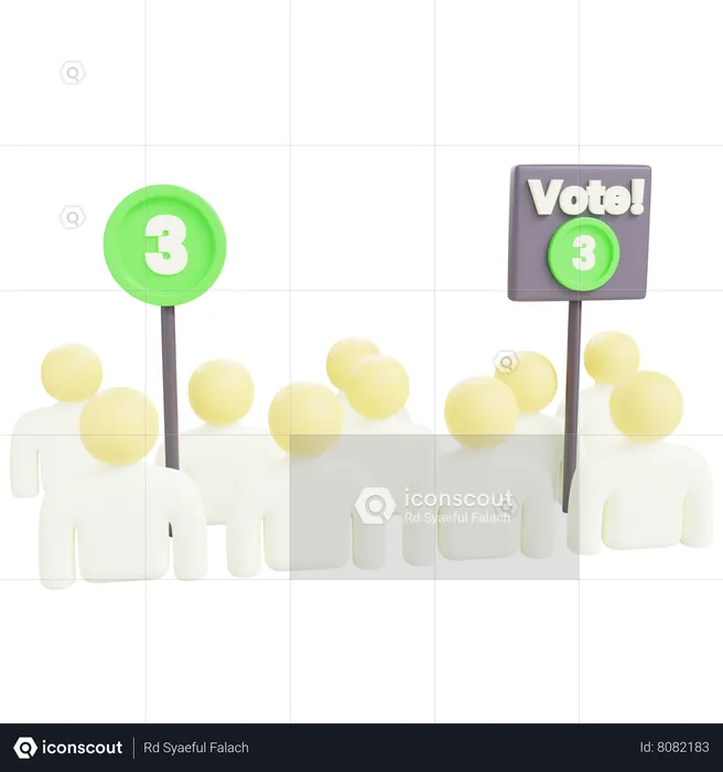 Campagne de vote  3D Icon