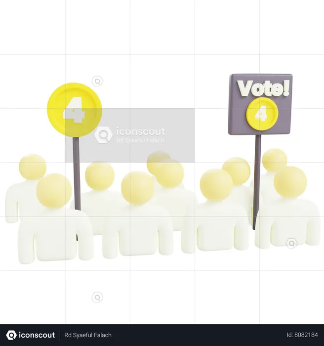 Campagne de vote  3D Icon