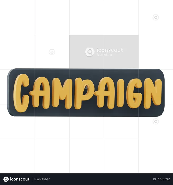 Campaign  3D Icon