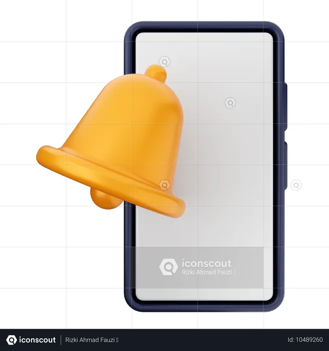 Campainha de notificação por telefone  3D Icon