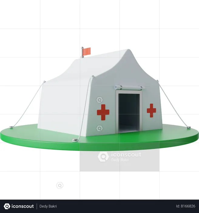 Campamento medico  3D Icon