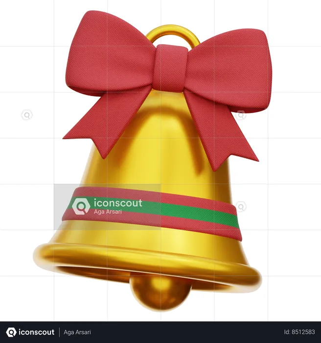 Campana de navidad  3D Icon