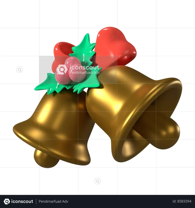 Campana de navidad  3D Icon