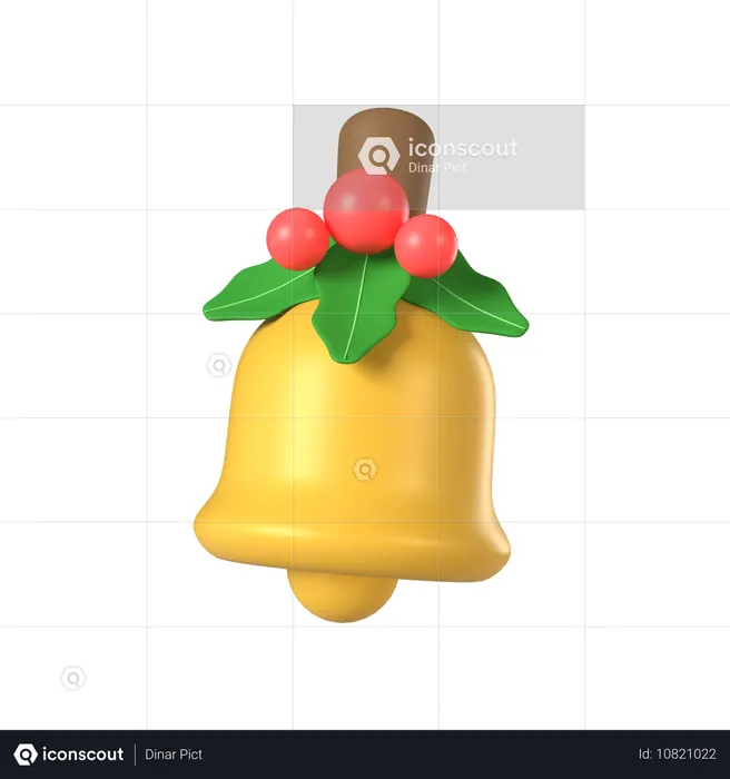 Campana de navidad  3D Icon