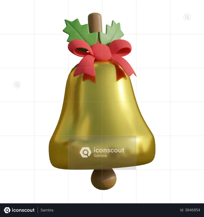 Campana de navidad  3D Illustration