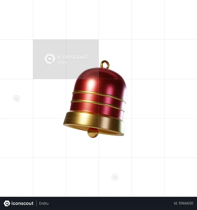 Campana de navidad  3D Icon