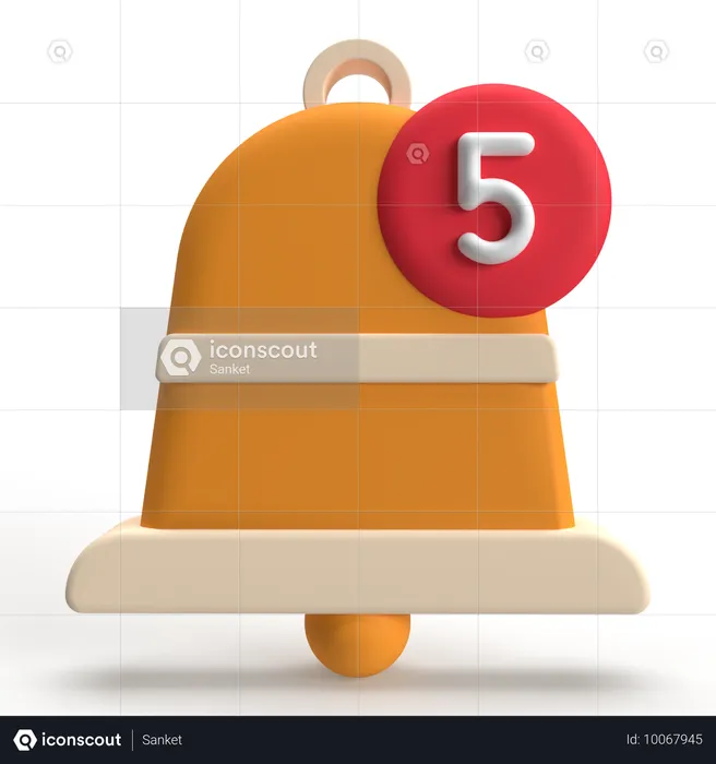 Campana de notificación  3D Icon