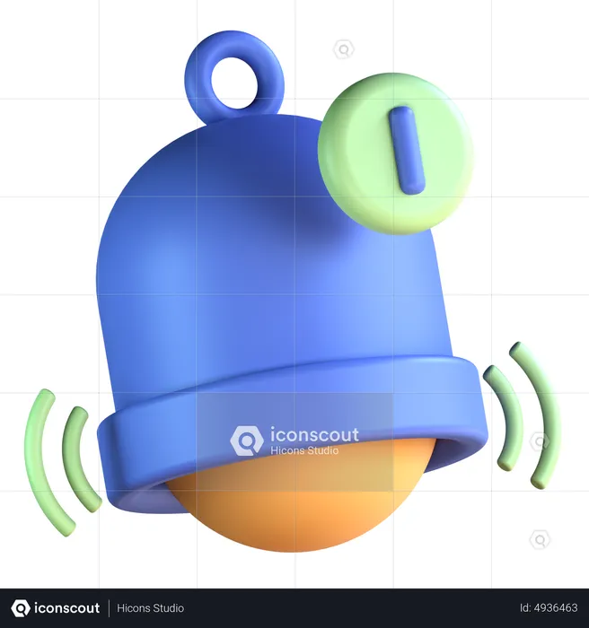 Campana de notificación  3D Icon