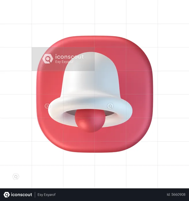 Campana de notificación  3D Icon