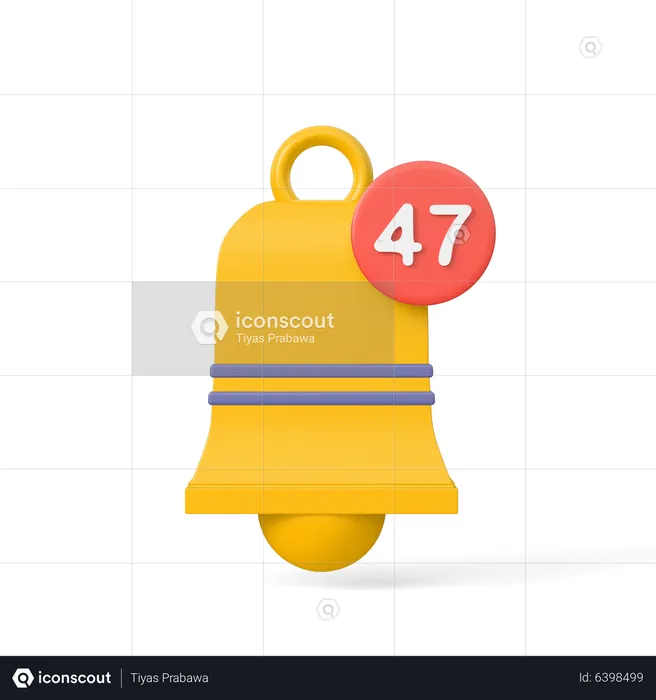 Campana de notificación  3D Icon