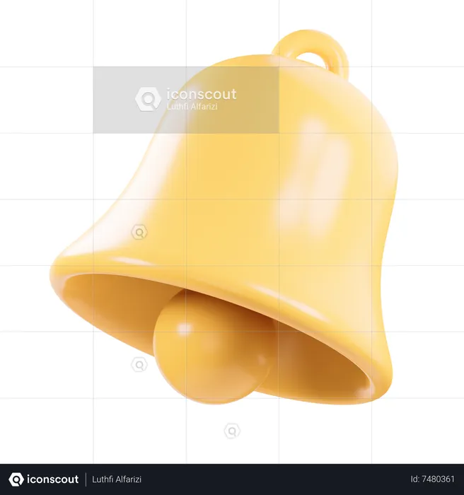 Campana de notificación  3D Icon