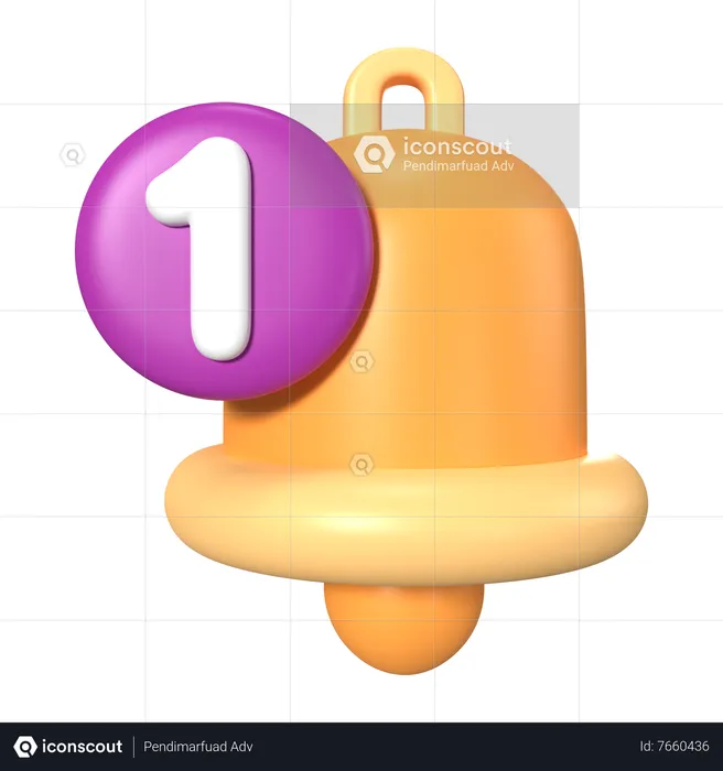 Campana de notificación  3D Icon